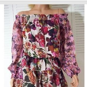 Boston Proper Off Shoulder Ruffle Dress